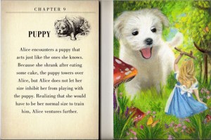 2016-goodwin-champions-artist-painted-sketch-alice-in-wonderland-looking-glass-upper-deck-puppy